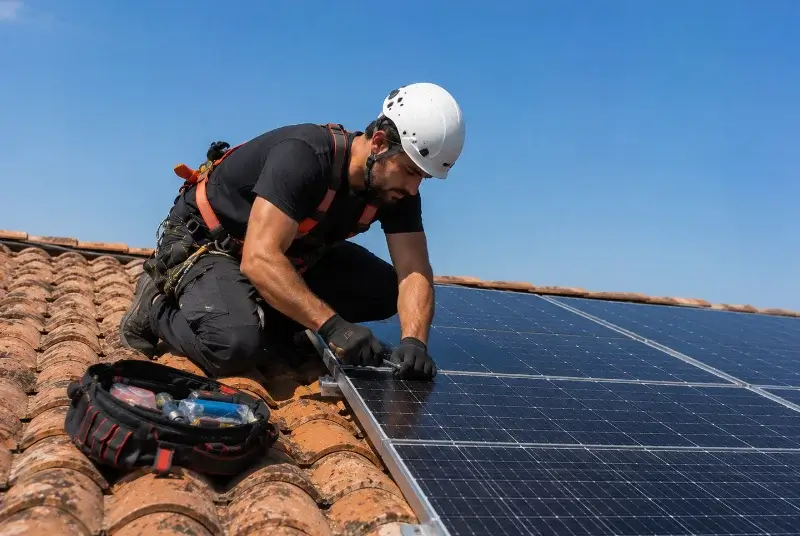 Maintenance et monitoring de panneaux solaires à Villemolaque
