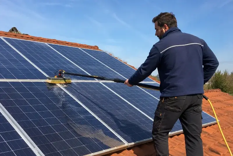 Nettoyage et entretien de panneaux solaires à Villemolaque